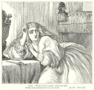 Romeo ve Juliet (gravür) by Henry Courtney (after) Selous