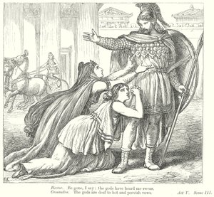 Troilus ve Cressida (gravür) by Henry Courtney (after) Selous
