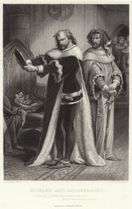 Richard ve Bolingbroke, Kral Richard II, Perde IV, Sahne I by Henry Courtney Selous