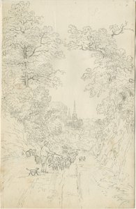 Lichfield Katedrali - Güney Doğu Görünümü by Henry Curzon Allport