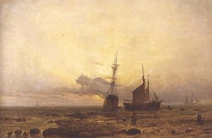 Sahil Manzarası, Akşam by Henry Dawson