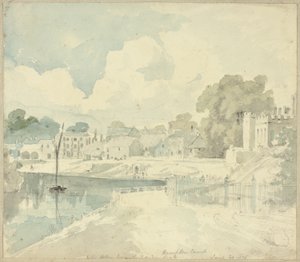 Bahçe Koltuğundan Hampton Court Görünümü by Henry Edridge