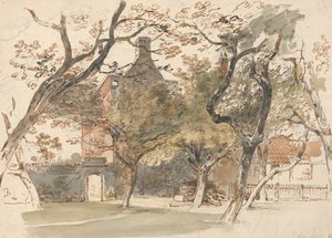 Bir Evin ve Bahçenin Bir Parçası by Henry Edridge