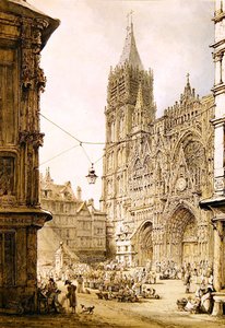 Rouen Katedrali, Batı Cephesi by Henry Edridge