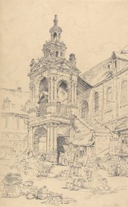 Haute Vielle Turu Salonunun Sundurması, Rouen by Henry Edridge