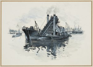 Salford Docks'ta Bir Tarak Gemisi