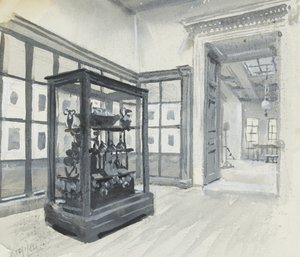 gravür galerisini gösteren British Museum'un iç görünümü by Henry Edward Tidmarsh