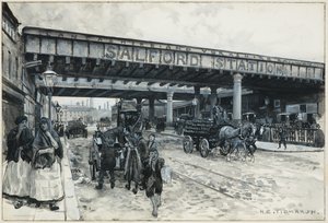 Salford Tren İstasyonu, New Bailey Caddesi by Henry Edward Tidmarsh