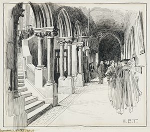 Giriş Koridoru, Owen's College by Henry Edward Tidmarsh