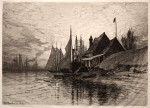 Akşam, New York Limanı, 1884.