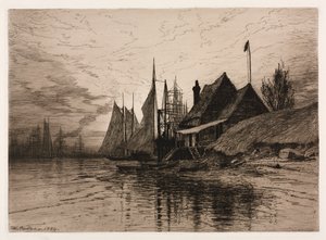 Akşam, New York Limanı, 1884. by Henry Farrer