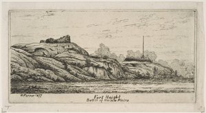 Eski New York Sahnelerinden Harlem Ovaları Fort Haight Savaşı, 1877. by Henry Farrer