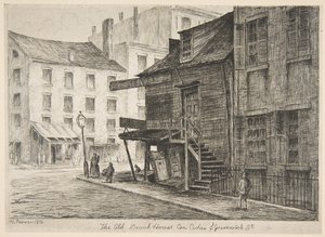 Eski New York Manzaralarından Eski Sahil Evi, Sedir Köşesi ve Greenwich Sokakları, 1874.