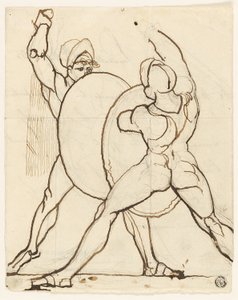 İki Yunanlının Savaşı by Johann Heinrich Füssli