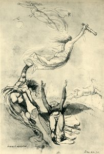 Tanrıçalarla ölü kahraman, 1778, 1943. by Johann Heinrich Füssli