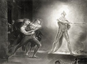 Hamlet, I. Perde, IV. Sahne, William Shakespeare (1564-1616) tarafından Robert Thew (1758-1802) tarafından oyulmuş by Johann Heinrich Füssli