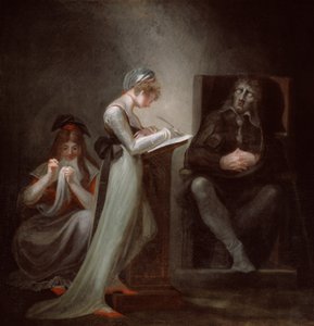 Milton kızına dikte ediyor by Johann Heinrich Füssli