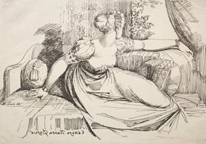Kadın kanepede by Johann Heinrich Füssli