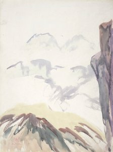 Dağ Çalışması (kağıt üzerine suluboya) by Henry George Keller