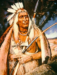 Iroquois Chief (tuval üzerine yağlı boya) by Henry H. Cross