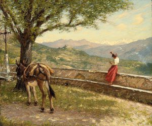 Vadisi çağırmak by Henry Herbert La Thangue