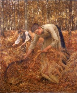 ಗ್ಯಾದರಿಂಗ್ ಬ್ರಾಕೆನ್, c.1899 ಟರ್ಕ್ by Henry Herbert La Thangue
