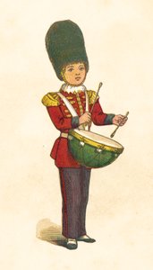 Küçük davulcu çocuk (renkli taş)