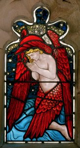 Alnwick, St Michael & St Paul, James Powell & Sons, Henry Holiday, Diz Çöken Melek, 1878 by Henry Holiday