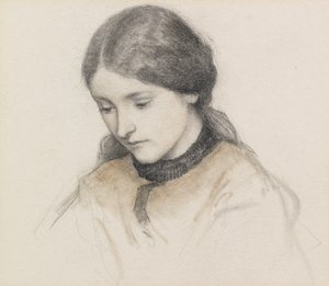 Bir Kızın Başı (kalem ve pastel boya) by Henry Holiday