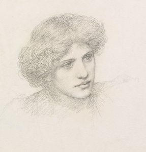 Bir Adamın Başı, muhtemelen Gaetano Meo (kalem) by Henry Holiday