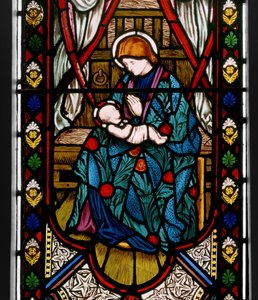Madonna ve Çocuk, 1863 (vitray) by Henry Holiday