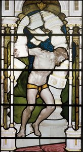 Samson ve Sütunlar, 1881-83 (vitray) by Henry Holiday