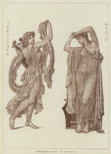 Terpsichore ve Erato, Henry Holiday tarafından (gravür) by Henry Holiday
