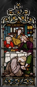 Ayakların yıkanması, 1866 (vitray) by Henry Holiday
