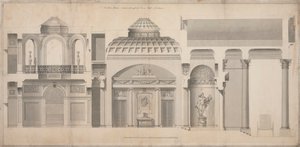 Carlton House, Pall Mall, Londra: Portico, Hall ve Tribune Bölümü by Henry Holland