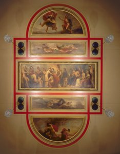 Pandora Efsanesini tasvir eden Kütüphane ve Yemek Odasındaki Tavan, 1834 dolayları