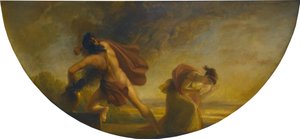 Pandora'nın Vazosunun Açılması, 1834 (maun panel üzerine yağlı boya)