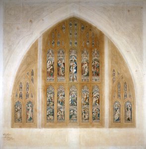 Vitray pencere tasarımı, 1869. by Henry Hughes