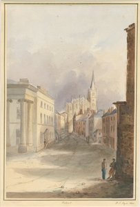 Walsall Kasabası ve Kilisesi: sulu boya, 1844
