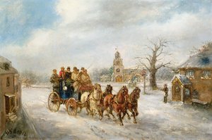 Hillingdon yakınlarındaki Uxbridge Coach by Henry Jones