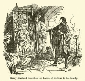 Harry Marland, Poitiers savaşını ailesine anlatıyor by Henry Justice Ford
