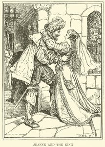 Jeanne ve Kral (gravür) by Henry Justice Ford