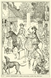 Marie Antoinette Dauphin ile Avlanmaya Gidiyor by Henry Justice Ford