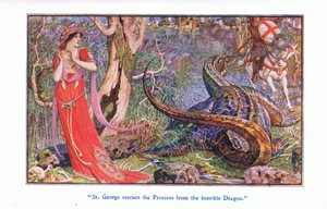 St George, prensesi korkunç ejderhadan kurtardı, 1912