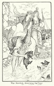 Derviş Domuzları Boğuyor (gravür) by Henry Justice Ford