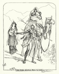 Siyah adam Udea'yı Yürümeye Zorluyor (gravür) by Henry Justice Ford