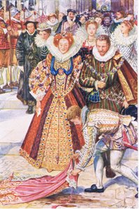 Walter Raleigh, pelerinini Kraliçe Elizabeth için feda ediyor, Kenilworth