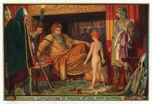 William Longsword, oğlu Richard ile gurur duyuyor by Henry Justice Ford