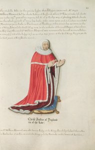 Sir William Howard (d.1308) (parşömen üzerine mürekkep ve altın varak)