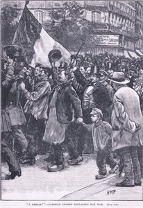 Bir Berlin Parisli kalabalık savaş ilan ediyor by Henry Marriott Paget